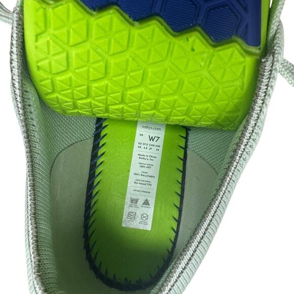 Rothy's The Lace Up Sneaker Shoes Knit Spearmint Light Green Size US 7 - Picture 14 of 14